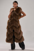 CAN'T BE BOTHERED PANELED FUR VEST