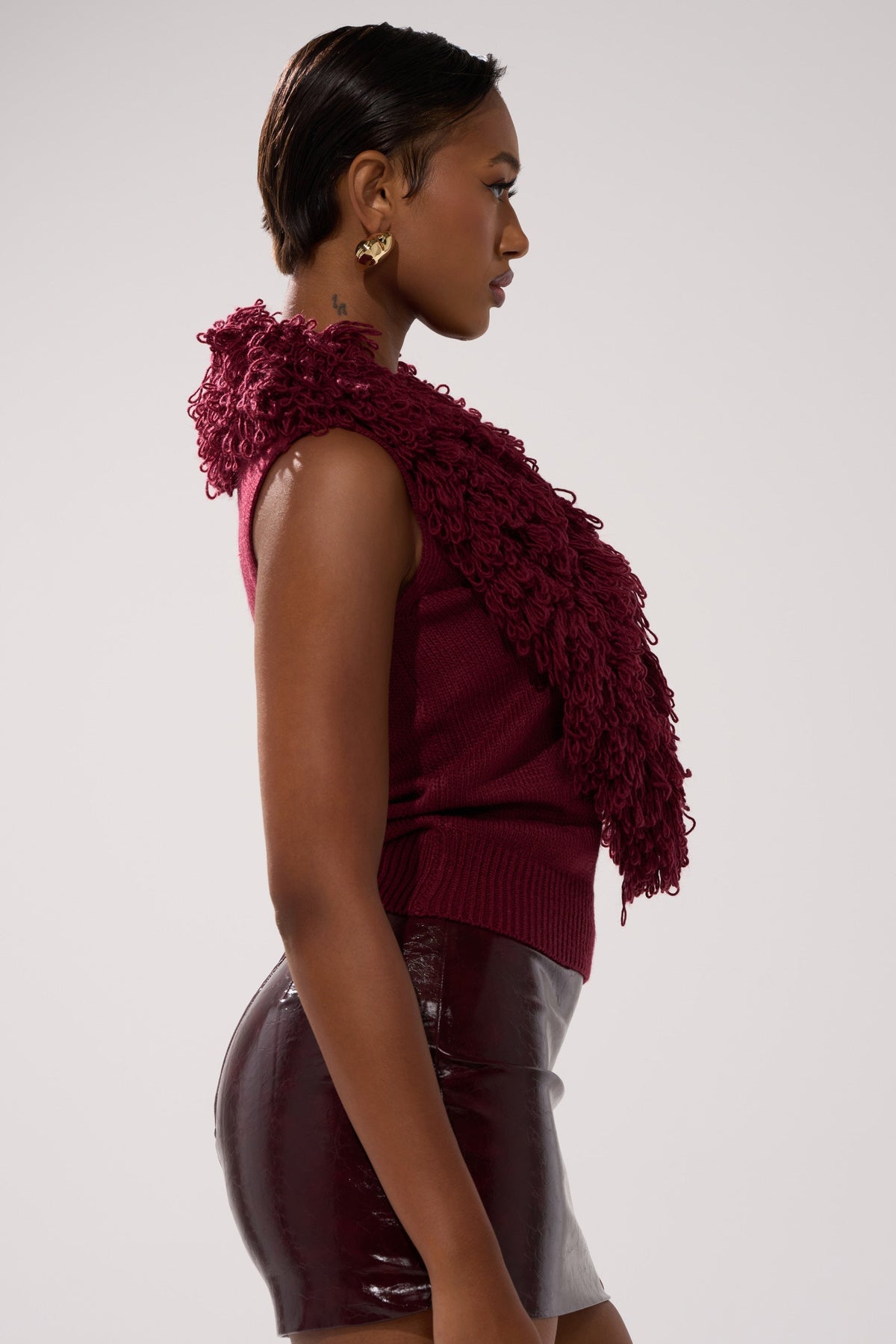 CARLY FRINGE OPEN FRONT SWEATER