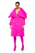 CAMPING TUFFED PUFFER COAT IN PINK
